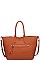 STYLISH FAUX LEATHER CAMDEN CHANGING TOTE BAG WITH LONG STRAP JY-16927ML