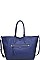 STYLISH FAUX LEATHER CAMDEN CHANGING TOTE BAG WITH LONG STRAP JY-16927ML