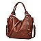 Dual Side Zippered Pocket Shoulder / Hobo Bag