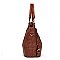 Dual Side Zippered Pocket Shoulder / Hobo Bag