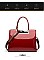 High Quality Metal Accent Patent Satchel