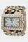Leather Strap Square Face Watch