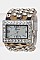 Leather Strap Square Face Watch