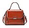 Genuine Leather Top-handle Satchel - Shoulder Bag