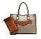 2 in 1 Crocodile Accent Satchel With Wallet