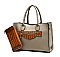 2 in 1 Crocodile Accent Satchel With Wallet