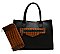 2 in 1 Crocodile Accent Satchel With Wallet