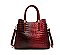 Croc Triple Compartment Satchel Bag