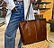 Genuine Leather Top Handle Tote Shoulder Bag
