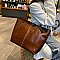 Genuine Leather Top Handle Tote Shoulder Bag