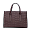 Croc Alligator Brief Satchel Bag