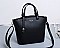 Stylish 2 In 1 Smooth Leather Satchel Clutch Set