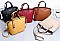 Stylish 2 In 1 Smooth Leather Satchel Clutch Set