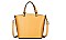 Stylish 2 In 1 Smooth Leather Satchel Clutch Set