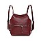 2 IN 1 Stylish Smooth Convertible Shoulder Backpack