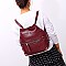 2 IN 1 Stylish Smooth Convertible Shoulder Backpack