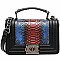FASHION SNAKE PRINT TOP HANDLE SATCHEL SET