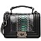 FASHION SNAKE PRINT TOP HANDLE SATCHEL SET