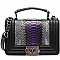 FASHION SNAKE PRINT TOP HANDLE SATCHEL SET