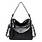 Front Zippered Pocket Shoulder / Hobo Bag