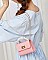 CROC PATTERN MINI CROSS BODY SHOULDER BAG