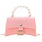 STYLISH B ACCENT BEAD HANDLE SATCHEL