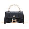 STYLISH B ACCENT BEAD HANDLE SATCHEL