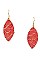 AUTHENTIC LEATHER CUT LEAF EARRING