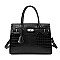 CROCODILE 2 TONE PADLOCK CLASSIC SATCHEL