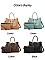 2 IN 1 SMOOTH LEATHER SATCHEL CLUTCH SET