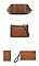 4 in 1 CLASSIC SMOOTH TWO TONE TOTE CLUTCH SET