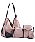 4 IN 1 STYLISH SMOOTH HOBO CROSSBODY CLUTCH WALLET SET