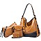 4 IN 1 STYLISH SMOOTH HOBO CROSSBODY CLUTCH WALLET SET