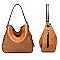 4 IN 1 STYLISH SMOOTH HOBO CROSSBODY CLUTCH WALLET SET