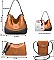 4 IN 1 STYLISH SMOOTH HOBO CROSSBODY CLUTCH WALLET SET