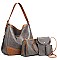 4 IN 1 STYLISH SMOOTH HOBO CROSSBODY CLUTCH WALLET SET