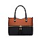 4 In 1 Stylish Two Tone Tote Bag & Clutch Set