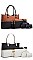 4 In 1 Stylish Two Tone Tote Bag & Clutch Set