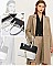 4 In 1 Stylish Two Tone Tote Bag & Clutch Set