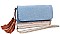 STYLISH DENIM TASSELED LUXURY KAUAI CLUTCH BAG JY17401