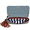 STYLISH DENIM TASSELED LUXURY KAUAI CLUTCH BAG JY17401