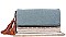 STYLISH DENIM TASSELED LUXURY KAUAI CLUTCH BAG JY17401