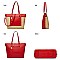 STYLISH TWO TONE SMOOTH TEXTURED TOP STRAW WOVEN TOTE BAG