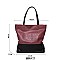 FASHIONABLE TWO TONE EXTRA LONG TOTE BAG