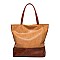 FASHIONABLE TWO TONE EXTRA LONG TOTE BAG