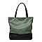 FASHIONABLE TWO TONE EXTRA LONG TOTE BAG