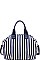 LUXURY BALI STRIPED CANVAS FASHION SATCHEL WITH LONG STRAP JY-17441ML