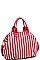 LUXURY BALI STRIPED CANVAS FASHION SATCHEL WITH LONG STRAP JY-17441ML