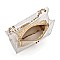 2 In 1 Transparent Cross Body With Straw Pouch