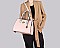 3 IN 1 TEXTURED LEATHER SATCHEL ANIMAL PRINT CLUTCH SET